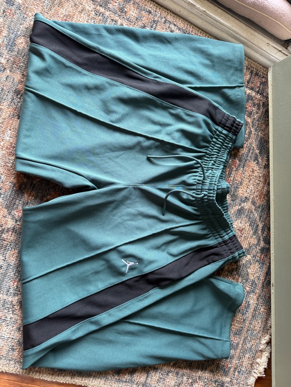 Jordan Teal Sweats with Black Side Panels